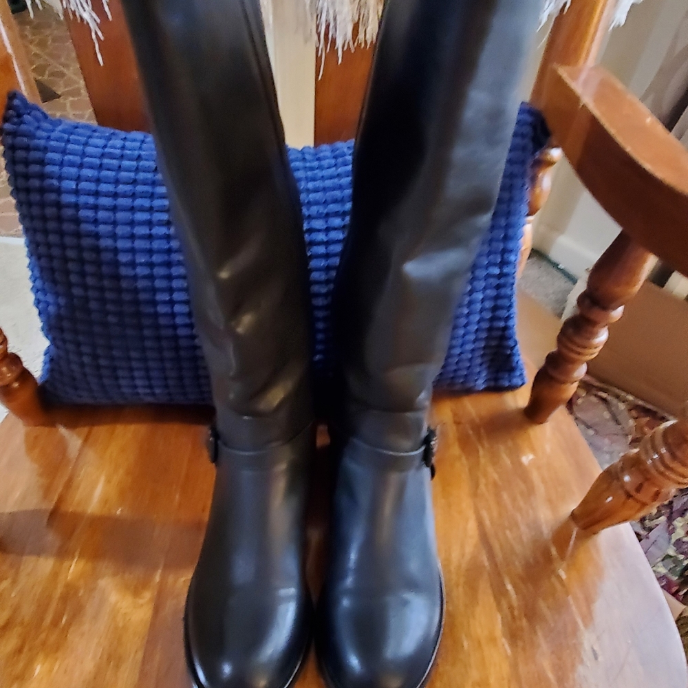 Rudsak Black Leather Side Zip Knee High Boots